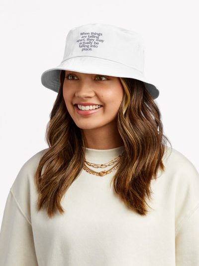 Inspirational Quote About Falling Apart In Waikawa Gray Bucket Hat Official Illenium Merch